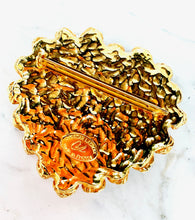 Load image into Gallery viewer, CHRISTIAN LACROIX MASSIVE SCULPTED HEART BROOCH 1990