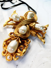 Load image into Gallery viewer, CHANEL MASSIVE BAROQUE GRIPOIX PEARL CROSS NECKLACE BROOCH VICTOIRE DE CASTELLANE