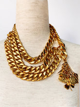 Load image into Gallery viewer, CHANEL JUMBO LUCKY CHARMS TASSEL DRAPED CHAIN BELT NECKLACE 1995