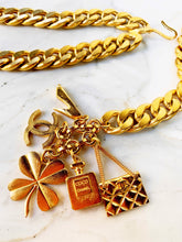 Load image into Gallery viewer, CHANEL JUMBO LUCKY CHARMS TASSEL DRAPED CHAIN BELT NECKLACE 1995