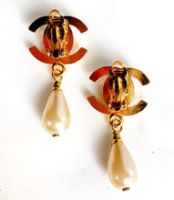 Load image into Gallery viewer, CHANEL TIMELESS GRIPOIX PEARL CLASSIC TURN LOCK LOGO EARRING