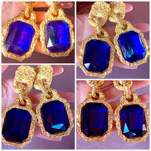 Load image into Gallery viewer, CHANEL RARE ICONIC 1990's RUNWAY MASSIVE FAUX GEM EARRING PRISTINE