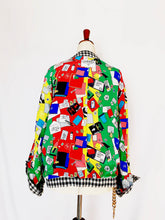 Load image into Gallery viewer, CHANEL "COCO" 1988 ICONIC RARE JACKET SILK / CHECK REVERSIBLE