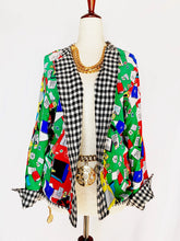 Load image into Gallery viewer, CHANEL "COCO" 1988 ICONIC RARE JACKET SILK / CHECK REVERSIBLE