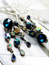 Load image into Gallery viewer, BUTLER & WILSON 1980s BLUE CRYSTAL CHANDELIER EARRINGS