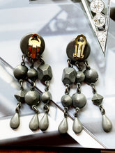 Load image into Gallery viewer, BUTLER & WILSON 1980s BLUE CRYSTAL CHANDELIER EARRINGS