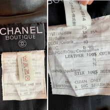 Load image into Gallery viewer, CHANEL ICONIC GOLD METALLIC LEATHER GROSGRAIN RIBBON RUNWAY JACKET COAT 1991