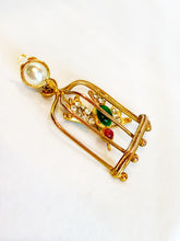 Load image into Gallery viewer, CHANEL ICONIC BIRD CAGE GRIPOIX GLASS BIRDS PEARL EARRINGS