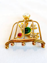 Load image into Gallery viewer, CHANEL ICONIC BIRD CAGE GRIPOIX GLASS BIRDS PEARL EARRINGS