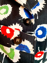 Load image into Gallery viewer, CHANEL "COCO" LOGO 1997 VINTAGE VIBRANT FLOWER LOGO JACKET