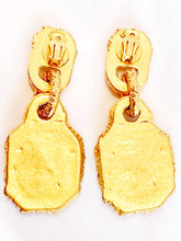 Load image into Gallery viewer, CHANEL RARE ICONIC 1990's RUNWAY MASSIVE FAUX GEM EARRING PRISTINE