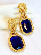 Load image into Gallery viewer, CHANEL RARE ICONIC 1990's RUNWAY MASSIVE FAUX GEM EARRING PRISTINE
