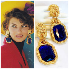 Load image into Gallery viewer, CHANEL RARE ICONIC 1990's RUNWAY MASSIVE FAUX GEM EARRING PRISTINE