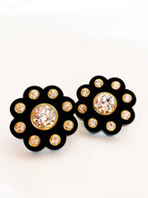 Load image into Gallery viewer, CHANEL MASSIVE LUCITE CRYSTAL FLOWER EARRINGS HAUTE COUTURE 1991