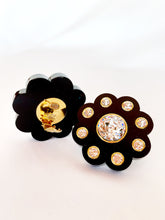 Load image into Gallery viewer, CHANEL MASSIVE LUCITE CRYSTAL FLOWER EARRINGS HAUTE COUTURE 1991