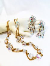 Load image into Gallery viewer, CHANEL HOLOGRAPHIC IRIDESCENT CRYSTAL MASSIVE RUNWAY EARRINGS 1990's