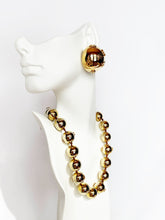 Load image into Gallery viewer, CHANEL LOGO LOVER JUMBO BALL NECKLACE AND EARRING DEMI-PARURE SET