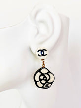 Load image into Gallery viewer, CHANEL RESIN CAMELLIA EARRINGS
