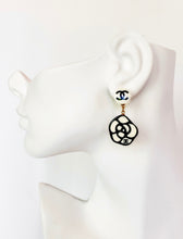 Load image into Gallery viewer, CHANEL RESIN CAMELLIA EARRINGS