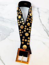Load image into Gallery viewer, CHANEL INCREDIBLE 81 COIN GILT MEDALLION VINTAGE BELT 35 inch