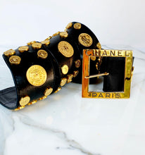 Load image into Gallery viewer, CHANEL INCREDIBLE 81 COIN GILT MEDALLION VINTAGE BELT 35 inch