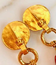Load image into Gallery viewer, CHANEL SHOULDER DUSTER CRIMSON RED LACQUER PEBBLE EARRINGS 1998 PRISTINE