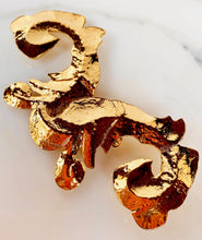 Load image into Gallery viewer, CHANEL MASSIVE GILT ACANTHUS LEAF SCROLL BROOCH COLLECTION 24 1991 HIGH POLISH
