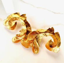 Load image into Gallery viewer, CHANEL MASSIVE ACANTHUS LEAF SCROLL BROOCH 1993 MATTE FINISH