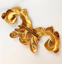 Load image into Gallery viewer, CHANEL MASSIVE ACANTHUS LEAF SCROLL BROOCH 1993 MATTE FINISH