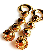 Load image into Gallery viewer, CHANEL MASSIVE XXL GILT MARTELÉ DANGLE HOOP EARRINGS COLLECTION 25