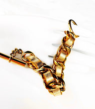 Load image into Gallery viewer, CHANEL METALLIC LEATHER WOVEN CHAIN BRACELET COLLECTION 26