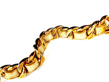 Load image into Gallery viewer, CHANEL METALLIC LEATHER WOVEN CHAIN BRACELET COLLECTION 26
