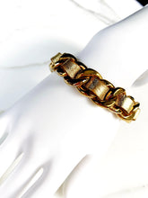 Load image into Gallery viewer, CHANEL METALLIC LEATHER WOVEN CHAIN BRACELET COLLECTION 26