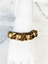 Load image into Gallery viewer, CHANEL METALLIC LEATHER WOVEN CHAIN BRACELET COLLECTION 26