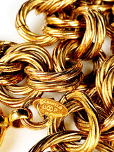 Load image into Gallery viewer, CHANEL MASSIVE CHUNKY ROPE LINK CHAIN NECKLACE WITH JUMBO LOGO CHARM