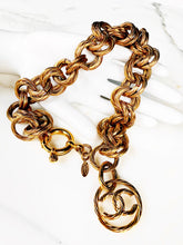 Load image into Gallery viewer, CHANEL MASSIVE CHUNKY ROPE LINK CHAIN NECKLACE WITH JUMBO LOGO CHARM