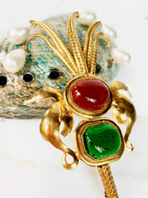 Load image into Gallery viewer, MAGNIFICENT RARE CHANEL HAUTE COUTURE 1990 GRIPOIX SEAHORSE 7" BROOCH