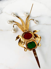 Load image into Gallery viewer, MAGNIFICENT RARE CHANEL HAUTE COUTURE 1990 GRIPOIX SEAHORSE 7" BROOCH