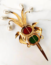 Load image into Gallery viewer, MAGNIFICENT RARE CHANEL HAUTE COUTURE 1990 GRIPOIX SEAHORSE 7" BROOCH