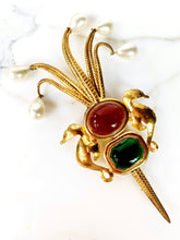 Load image into Gallery viewer, MAGNIFICENT RARE CHANEL HAUTE COUTURE 1990 GRIPOIX SEAHORSE 7" BROOCH