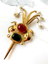 Load image into Gallery viewer, MAGNIFICENT RARE CHANEL HAUTE COUTURE 1990 GRIPOIX SEAHORSE 7" BROOCH