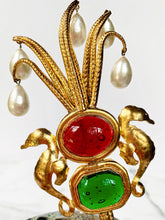 Load image into Gallery viewer, MAGNIFICENT RARE CHANEL HAUTE COUTURE 1990 GRIPOIX SEAHORSE 7" BROOCH