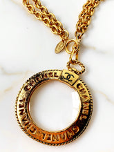 Load image into Gallery viewer, CHANEL VINTAGE XXL DOUBLE CHAIN LOUPE MAGNIFYING NECKLACE