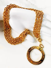 Load image into Gallery viewer, CHANEL VINTAGE XXL DOUBLE CHAIN LOUPE MAGNIFYING NECKLACE