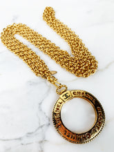 Load image into Gallery viewer, CHANEL VINTAGE XXL DOUBLE CHAIN LOUPE MAGNIFYING NECKLACE