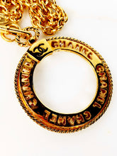 Load image into Gallery viewer, CHANEL VINTAGE XXL DOUBLE CHAIN LOUPE MAGNIFYING NECKLACE