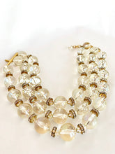 Load image into Gallery viewer, CHANEL VINTAGE HOLOGRAPHIC CRYSTAL RESIN BEAD RUNWAY NECKLACE CHOKER