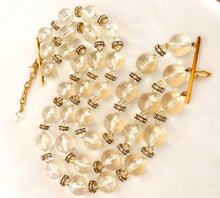 Load image into Gallery viewer, CHANEL VINTAGE HOLOGRAPHIC CRYSTAL RESIN BEAD RUNWAY NECKLACE CHOKER