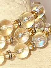Load image into Gallery viewer, CHANEL VINTAGE HOLOGRAPHIC CRYSTAL RESIN BEAD RUNWAY NECKLACE CHOKER