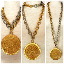 Load image into Gallery viewer, CHANEL MASSIVE GILT MEDALLION TWO-TONE NECKLACE